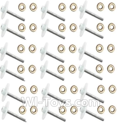 MJX X601H X601 Spare Parts-11-03 Main gear with hollow pipe(18pcs) & Copper ring(36pcs),MJX X601H X601 RC Quadcopter Drone Spare Parts Replacement Accessories