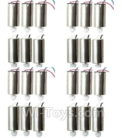MJX X601H X601 Spare Parts-16 clockwise rotating Motor with Red and Blue wire(12pcs)-CW & counterclockwise Reversing-rotating Motor with Black and white wire(12PCS),MJX X601H X601 RC Quadcopter Drone Spare Parts Replacement Accessories