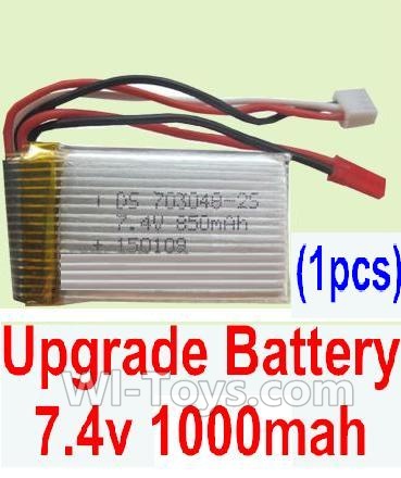 MJX X601H X601 Spare Parts-26-04 Upgrade 7.4v 1000mah Battery(1pcs),MJX X601H X601 RC Quadcopter Drone Spare Parts Replacement Accessories