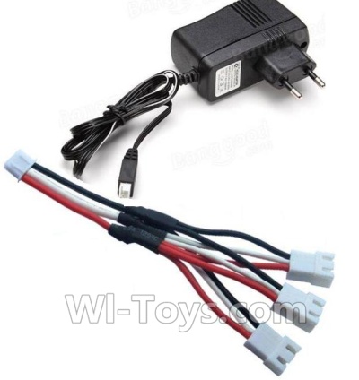 MJX X601H X601 Spare Parts-32 Charger & Upgrade 1-to-3 coversion Charging cable(1pcs),MJX X601H X601 RC Quadcopter Drone Spare Parts Replacement Accessories
