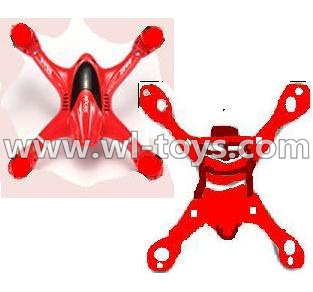 MJX X701 RC Quadcopter parts-11 Upper shell cover,Upper canopy & Bottom shell cover,Bottom canopy-Red