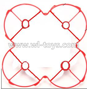 MJX X701 RC Quadcopter parts-18 Ourter protect frame-Red