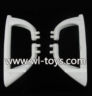 MJX X800 RC Quadcopter Parts-04 Left and right Tripod(2pcs)-White