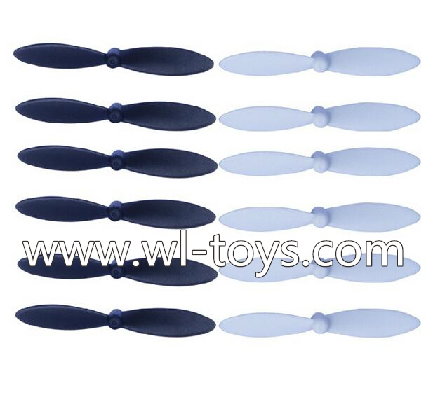 MJX X800 RC Quadcopter Parts-11 Main rotor blades,Propellers(6pcs white and 6pcs Black)
