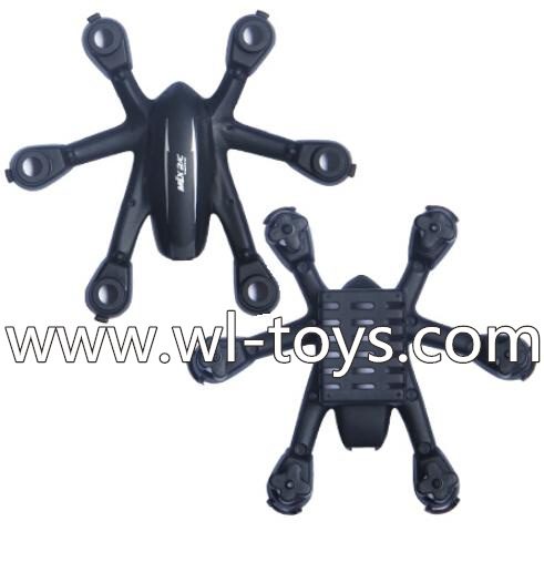 MJX X900 X901 RC Quadcopter Parts-03 Upper shell cover,Upper canopy & Bottom shell cover,Bottom canopy-Black