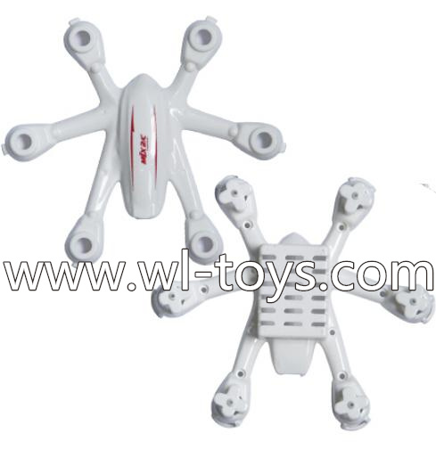 MJX X900 X901 RC Quadcopter Parts-06 Upper shell cover,Upper canopy & Bottom shell cover,Bottom canopy-White