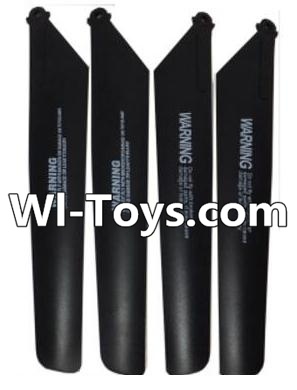 MingJi 812 Spare Parts-03 Propellers,Main rotor blades(4pcs)-Black,MingJi 812 RC Helicopter Spare Parts MJ812 Parts Replacement Accessories