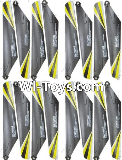 MingJi 812 Spare Parts-07 Propellers,Main rotor blades(16pcs)-Yellow,MingJi 812 RC Helicopter Spare Parts MJ812 Parts Replacement Accessories
