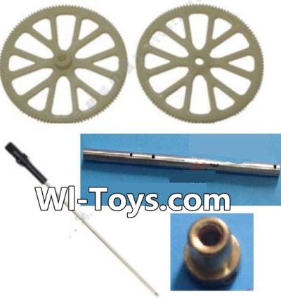 MingJi 812 Spare Parts-18 Upper and bottom main gear & Inner shaft & Main hollow pipe & Copper sleeve,MingJi 812 RC Helicopter Spare Parts MJ812 Parts Replacement Accessories
