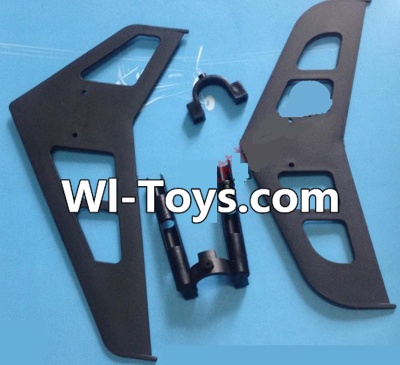 MingJi 812 Spare Parts-25 Horizontal and verticall wing with fixtures,MingJi 812 RC Helicopter Spare Parts MJ812 Parts Replacement Accessories