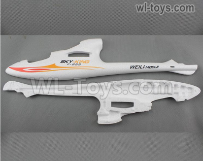 Wltoys F959 Fuselage Body Foam, F959-01. Orange Color. Wltoys F959 Sky King RC Plane Parts Accessories