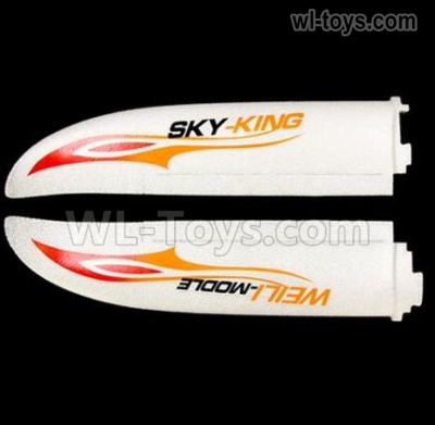 Wltoys F959 Main Wing,Horizontal wing, F959-02. Orange Color. EPO Right and Left wing. Wltoys F959 Sky King RC Plane Parts Accessories