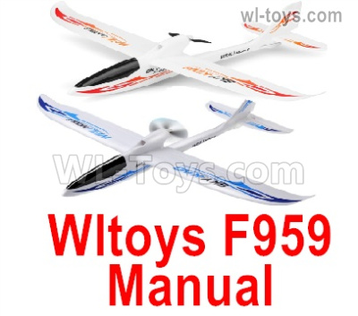 Wltoys F959 Manual instruction, the language is in English. Wltoys F959 Sky King RC Plane Parts Accessories