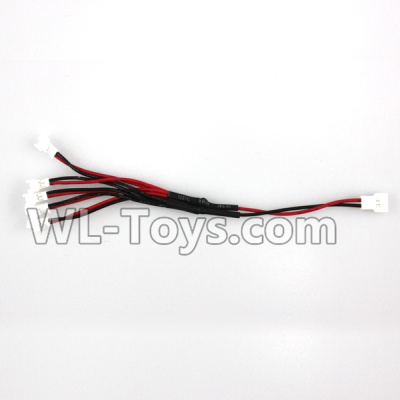 XK A100 J11 Upgrade 1-to-5 Plug wire(Small White-to-White Plug) Parts,XK A100-SU27 J11 RC Plane Parts