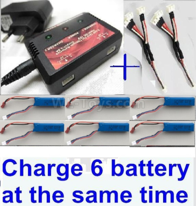 XK A160 SKYLARK Upgrade charger and balance chager & 2pcs 1-To-3 convert wire & 6pcs battery-Total can charge 6x battery and the same time,Wltech Wltoys XK A160-J3 Skylark Airplanes Parts