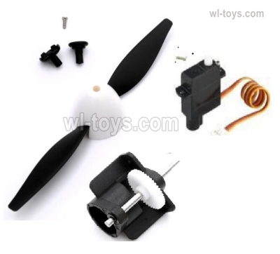 Wltoys XK A250 Parts Crash set 3.It includes the A250.005,0015 and A260.0011.(Propellers assembly,Servo,Deceleration group)