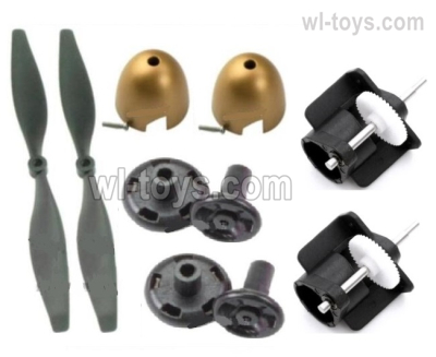 Wltoys XK A260 Parts Crash set 1.It includes the A220.0006,0014,0015 and A260.012.(2pcs Propellers,2pcs fairing set,2 set Propellers clips,2pcs Deceleration group)