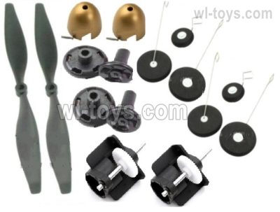 Wltoys XK A260 Parts Crash set 2.It includes the A220.0006,0009,0014,0015 and A260.012.(2pcs Propellers,2pcs fairing set,2 set Propellers clips,2pcs Deceleration group and 2pcs Langding gear)