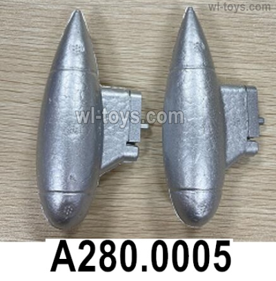 Wltoys XK A280 Parts Fuel tank group.A280.0005.Total 2pcs.Wltoys XK A280 P-51 MUSTANG RC Plane Toy Plane, RC AirPlane RC Glider Accessories.