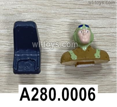 Wltoys XK A280 Parts driver's seat.A280.0006.Wltoys XK A280 P-51 MUSTANG RC Plane Toy Plane, RC AirPlane RC Glider Accessories.