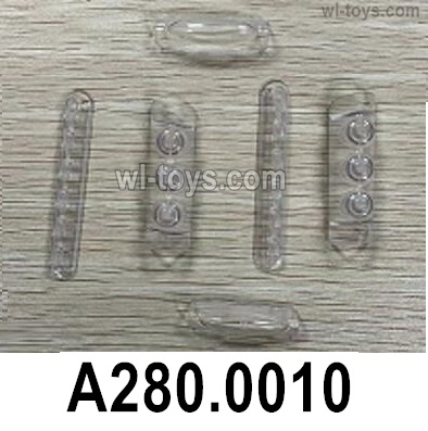 Wltoys XK A280 Parts Shade set.A280.0010.transparent ABS material.Wltoys XK A280 P-51 MUSTANG RC Plane Toy Plane, RC AirPlane RC Glider Accessories.