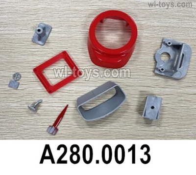 Wltoys XK A280 Parts Fuselage Plastic Parts Set 2.A280.0013.Wltoys XK A280 P-51 MUSTANG RC Plane Toy Plane, RC AirPlane RC Glider Accessories.