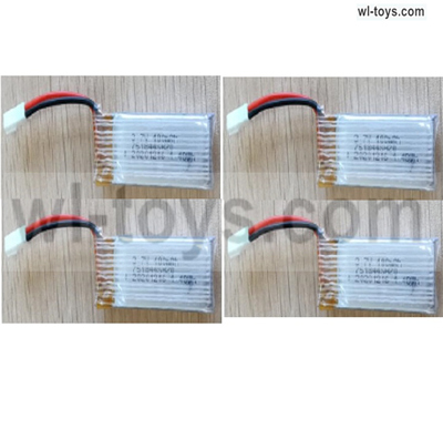 Wltoys XK A290 Parts-3.7V 400mah RC Battery packs for the XK A290 Plane.A290.0011.Total 4pcs. Wltoys XK A290 F16 Fighter RC Plane Toy Plane, RC AirPlane RC Glider Accessories