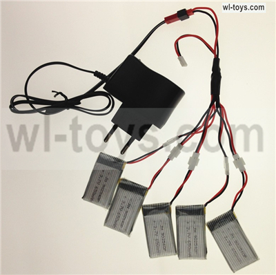 Wltoys XK A290 Parts-USB Charger wire & Upgrade 1-to-5 Conversion wire & USB-to-Socket Conversion plug.It not include the 5x battery.. Wltoys XK A290 F16 Fighter RC Plane Toy Plane, RC AirPlane RC Glider Accessories