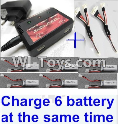 Wltoys XK A430 Upgrade charger and balance chager & 2pcs 1-To-3 convert wire & 6pcs battery-Total can charge 6x battery and the same time,Wltoys XK A430 Edge RC AirPlane Spare Parts Accessories,Wltoys XK A430 RC RC Fixed Wing Plane Replacement Parts