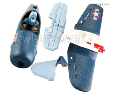 Wltoys XK A500 Parts All Foam assembly.A500.0001.It includes the Fuselage Body,Main Wing,Horizontal and Vertical Tail wing,Driver,seat.Wltoys XK A500 Q-F4U Corsair Fighter RC Plane Toy Plane, RC AirPlane RC Glider Accessories.