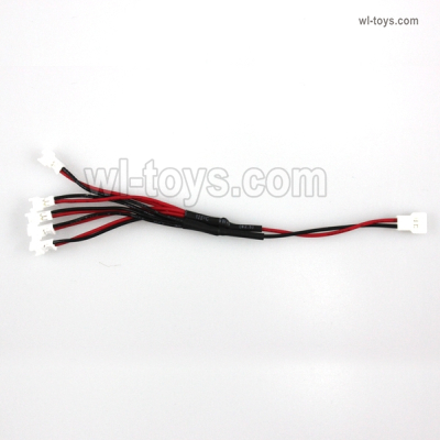 Wltoys XK A500 Parts Upgrade 1-to-5 Plug wire with Small White-to-White Plug.Wltoys XK A500 Q-F4U Corsair Fighter RC Plane Toy Plane, RC AirPlane RC Glider Accessories.
