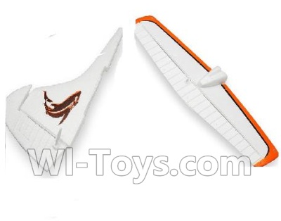Wltoys XK A600 Horizontal and Verticall Tail Wing Set,Wltoys XK A600 RC Plane Parts,XK DHC-2 A600 RC RC Fixed Wing Plane Parts