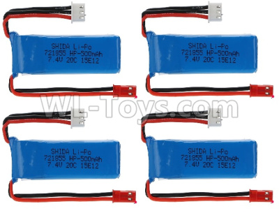 XK X420 simulator Battery 7.4V 500mAh 20C 701850(4pcs)-X420.0016,Wltoys XK X420 simulator Plane Parts