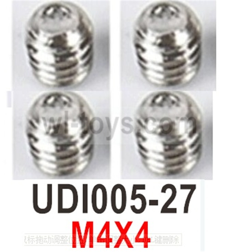 UDI UDI005 Arrow JIMI Machine screws Parts. UDI005-27. The size is M4x4. UDI RC UDI005 RC Boat Spare Accessories.