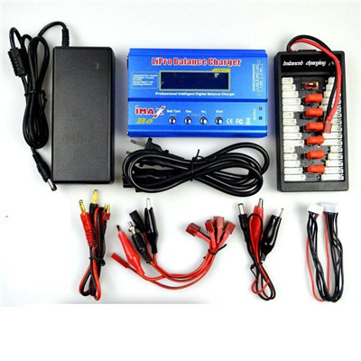 Wltoys WL915 Boat Parts-Upgrade Charger unit,Can charger 6x battery at the same time(Power & B6 Charger & 1-To-6 Parallel charging Board) ,Wltoys WL915 RC Boat spare parts,WL915 Brushless motor RC Racing boat Accessories