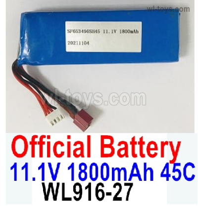 Wltoys WL916 SwordFish RC Battery Parts.11.1V 1800mah Lipo Battery Packs,WL916-27.Total 1pcs.Wltoys WL916 RC Boat Spare Accessories.