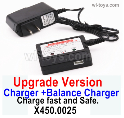 Wltoys WL916 Upgrade Parts charger and Balance charger,It can directly charge on the socket.Charge fast and safeWltoys WL916 RC Boat Spare Accessories.