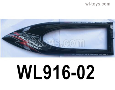 Wltoys WL916 Parts Upper boat shell cover.WL916-02.Wltoys WL916 RC Boat Spare Accessories.