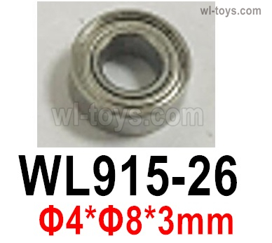 Wltoys WL916 Parts Bearings.WL916-26,Φ4*Φ8*3mm Ball Bearings..Wltoys WL916 RC Boat Spare Accessories.