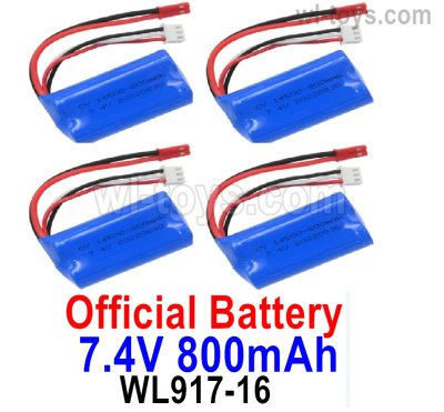 Wltoys WL917 Lipo Battery Packs Parts.WL917-16. 7.4V 800mAh 10C Battery.Total 4pcs.Wltoys WL917 RC Boat Spare Accessories.XKS WL917 Jet Ship Accessories.
