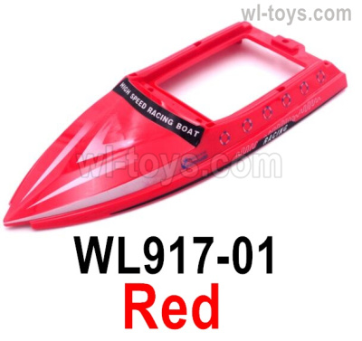Wltoys WL917 Parts Upper Boat Shell cover.WL917-01.Red color.Wltoys WL917 RC Boat Spare Accessories.XKS WL917 Jet Ship Accessories.