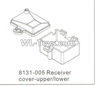 DHK RAZ-R Receiver cover-Upper and Lower Parts-8131-005,DHK RAZ-R Parts,DHK Wolf Parts,DHK HOBBY 8133 8134 Parts
