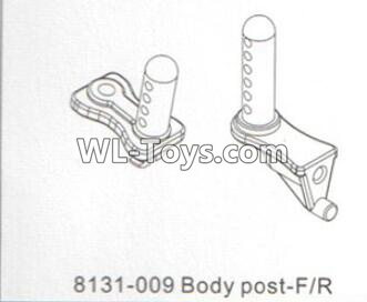 DHK RAZ-R Body post-Front and Rear Parts-8131-009,DHK RAZ-R Parts,DHK Wolf Parts,DHK HOBBY 8133 8134 Parts