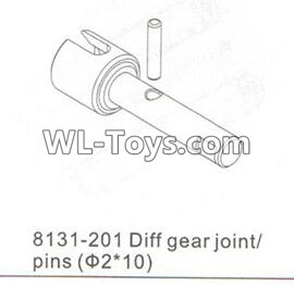 DHK RAZ-R Parts-Diff gear joint and Pins(2X10mm) Parts-8131-201,DHK RAZ-R Parts,DHK Wolf Parts,DHK HOBBY 8133 8134 Parts