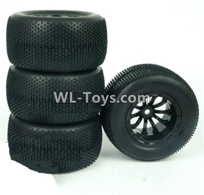 DHK RAZ-R Wheel Parts-Whole wheel unit,Tire Unit,Include tire lether and Wheel hub(4pcs) Parts-8132-001-02,DHK RAZ-R Parts,DHK Wolf Parts,DHK HOBBY 8133 8134 Parts