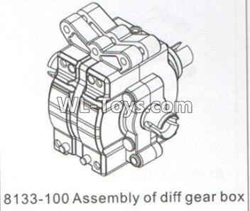 DHK RAZ-R Parts-Assembly of diff gear box Parts-8133-100,DHK RAZ-R Parts,DHK Wolf Parts,DHK HOBBY 8133 8134 Parts