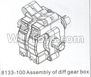 DHK CrosseAssembly of diff gear box Parts-8133-100 ,DHK Crosse 8136 RC Car Parts,DHK Hobby Crosse 8136 Parts