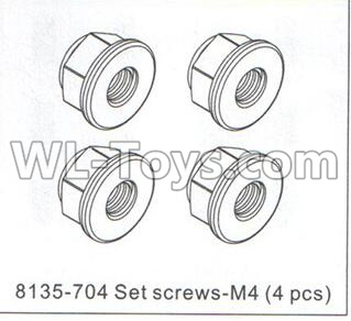 DHK Crosse Parts-Set screws-M4(4pcs) Parts-8135-704,DHK Crosse 8136 RC Car Parts,DHK Hobby Crosse 8136 Parts