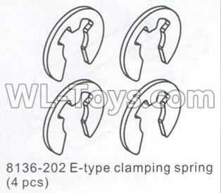DHK Crosse Parts-E-Type Clamping Spring(4pcs) Parts-8136-202,DHK Crosse 8136 RC Car Parts,DHK Hobby Crosse 8136 Parts