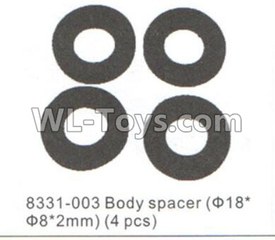DHK Crosse Parts-Body spacer(18X8X2mm)-4pcs Parts-8331-003,DHK Crosse 8136 RC Car Parts,DHK Hobby Crosse 8136 Parts